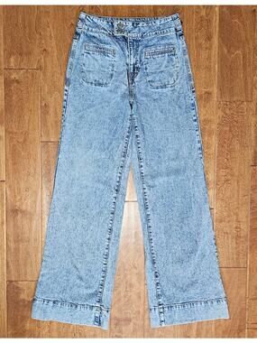 EUC HABITUAL Women's Shay Wide Leg High-Rise Acid Wash Retro Jeans 2/26